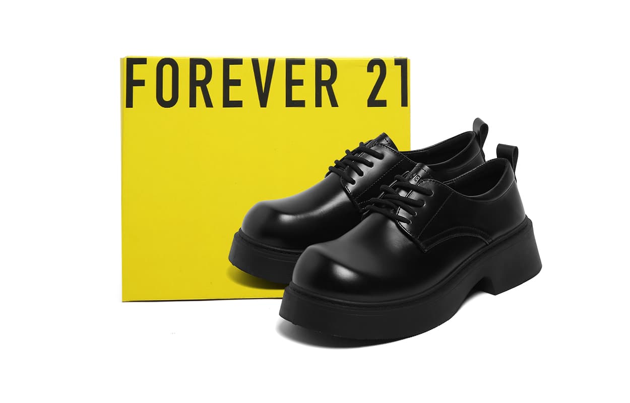 FOREVER 21 Derby Обувь Повседневная Кожаная Мужская Матовая Черная - изображение 6
