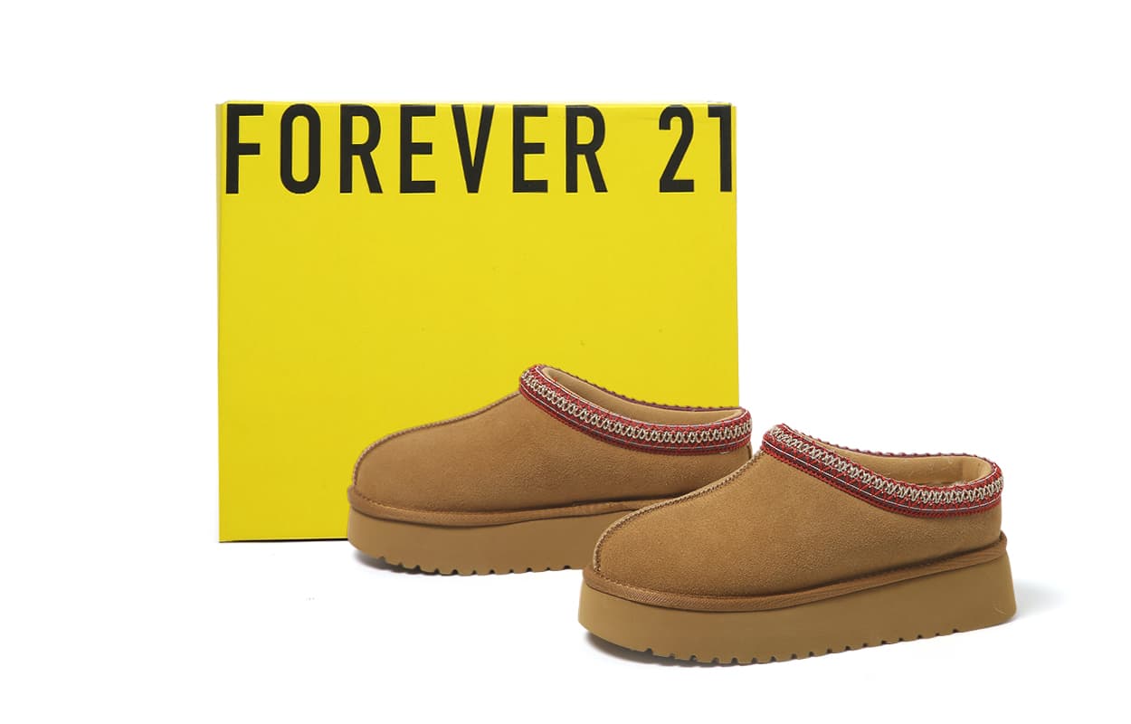 Ботинки зимние FOREVER 21 Сноубутсы Женские Каштановые - изображение 6