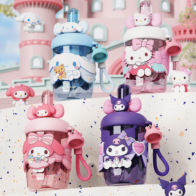 Санрио Hello Kitty Пластиковые стаканы для воды BOBO Космос Подстаканник 650 мл 1200 мл - изображение 4