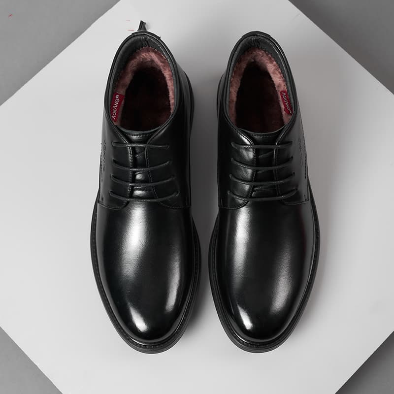 Сапоги AOKANG Black Leather Boots - изображение 5