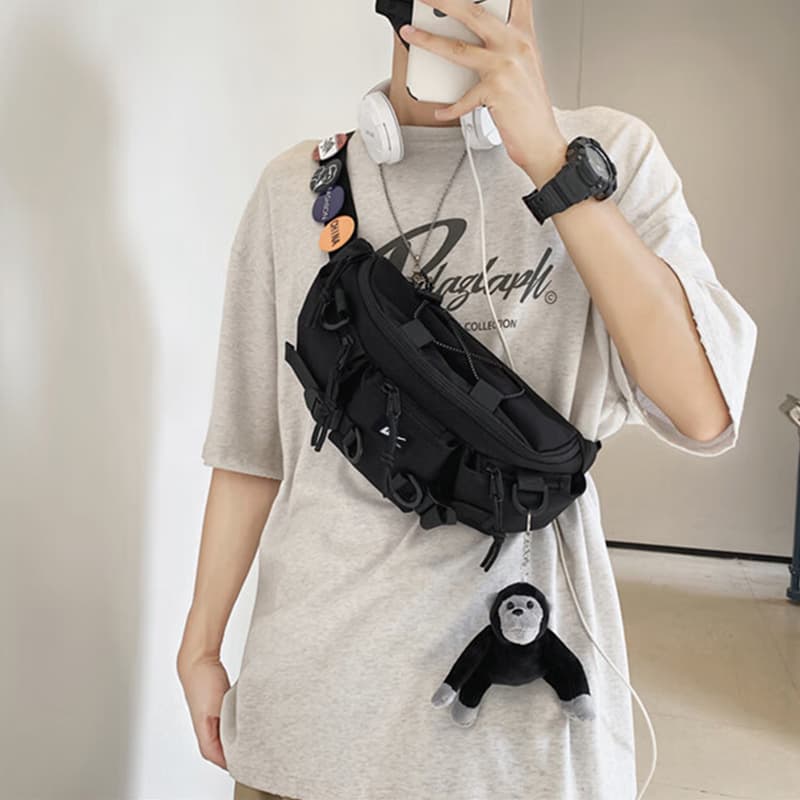 Нагрудная сумка Warrior Nylon Chest Waist Bag Black - изображение 5