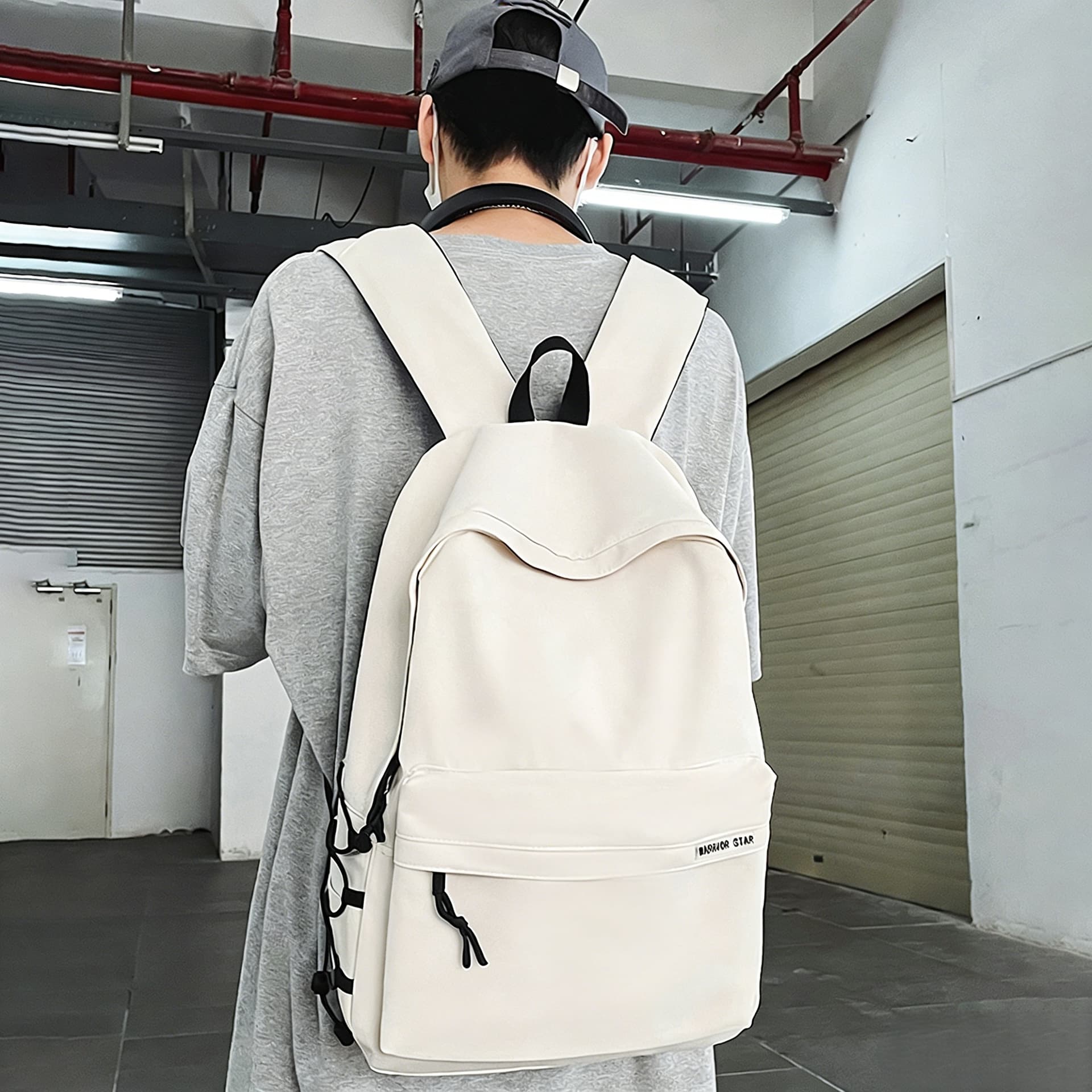 Рюкзак Warrior Ткань из нейлона Рюкзак Обычный (стандартный) Черный Белый - изображение 5