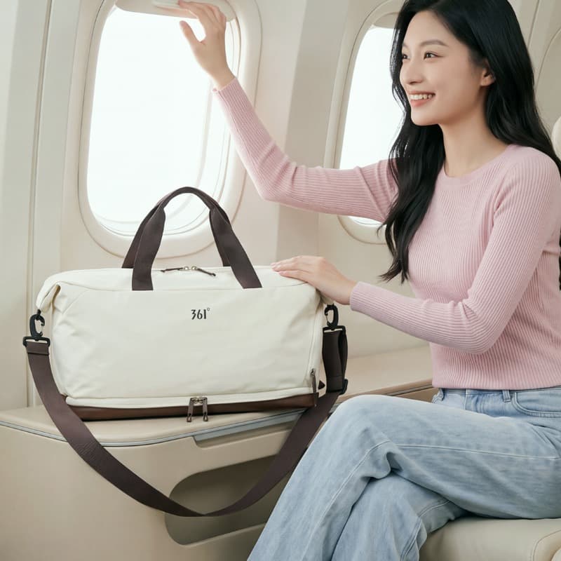Спортивная сумка 361° Спортивные сумки Белый-коричневый Унисекс - изображение 4