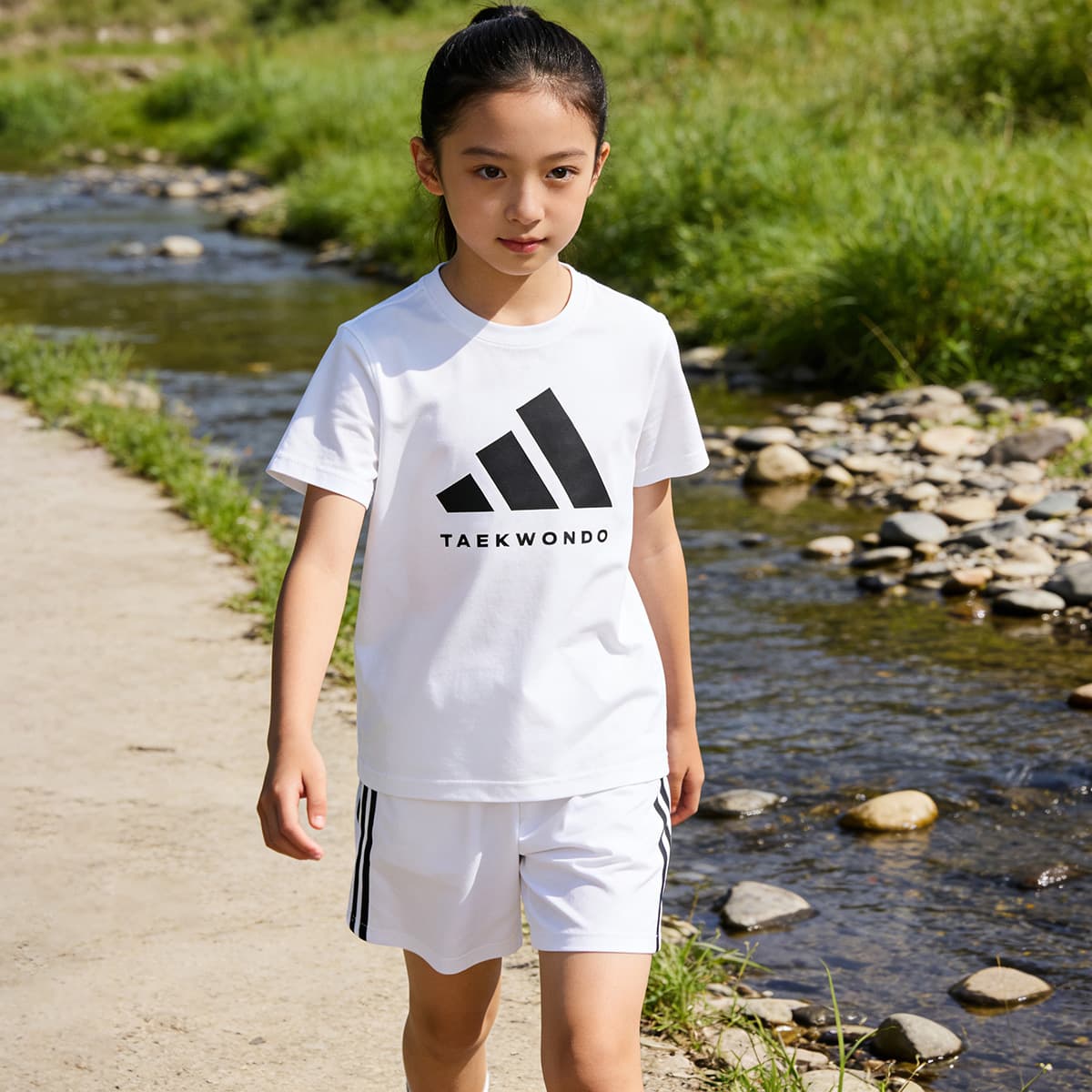 Футболка Adidas Короткий рукав T-рубашки для детей - изображение 4