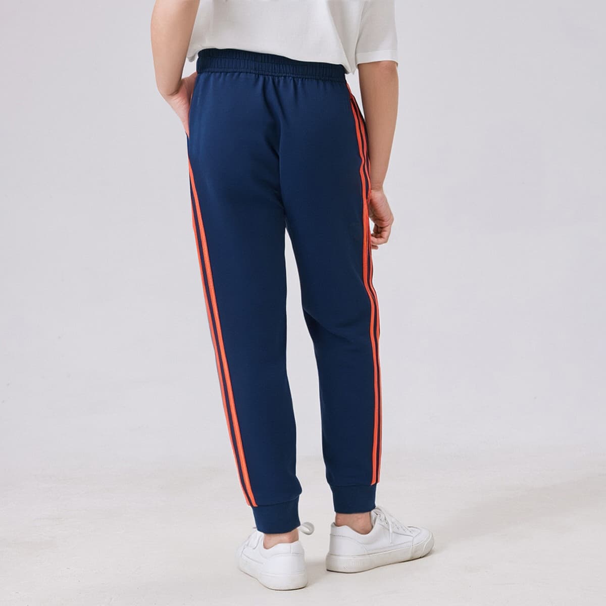 Adidas Темно-синие детские тренировочные штаны - изображение 3