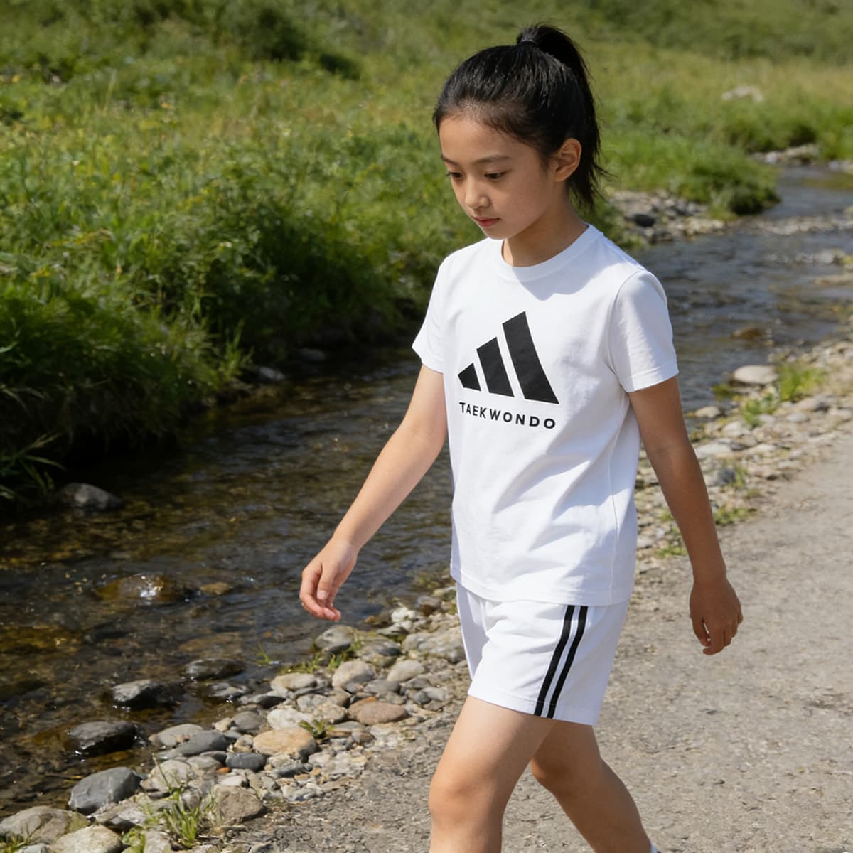 Футболка Adidas Короткий рукав T-рубашки для детей - изображение 5