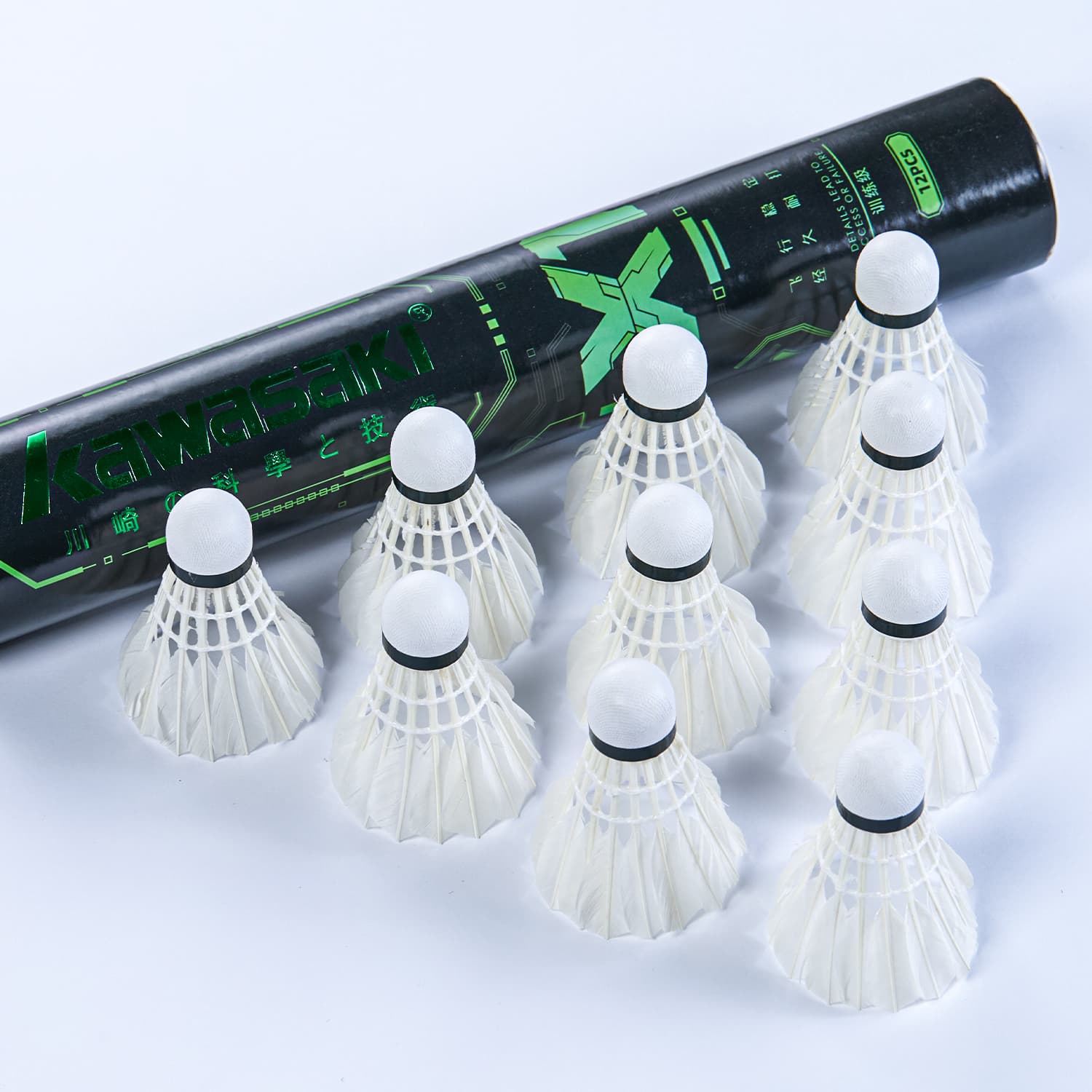 Коллекция тренировок Kawasaki X1 12 Упаковка Тренировочных Шариков Shuttlecocks - изображение 2