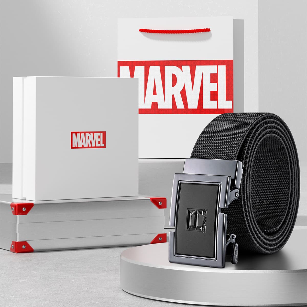 Ремень Disney Marvel The Avengers Collection Кожаные ремни Мужской Черный 3,4CM - изображение 3