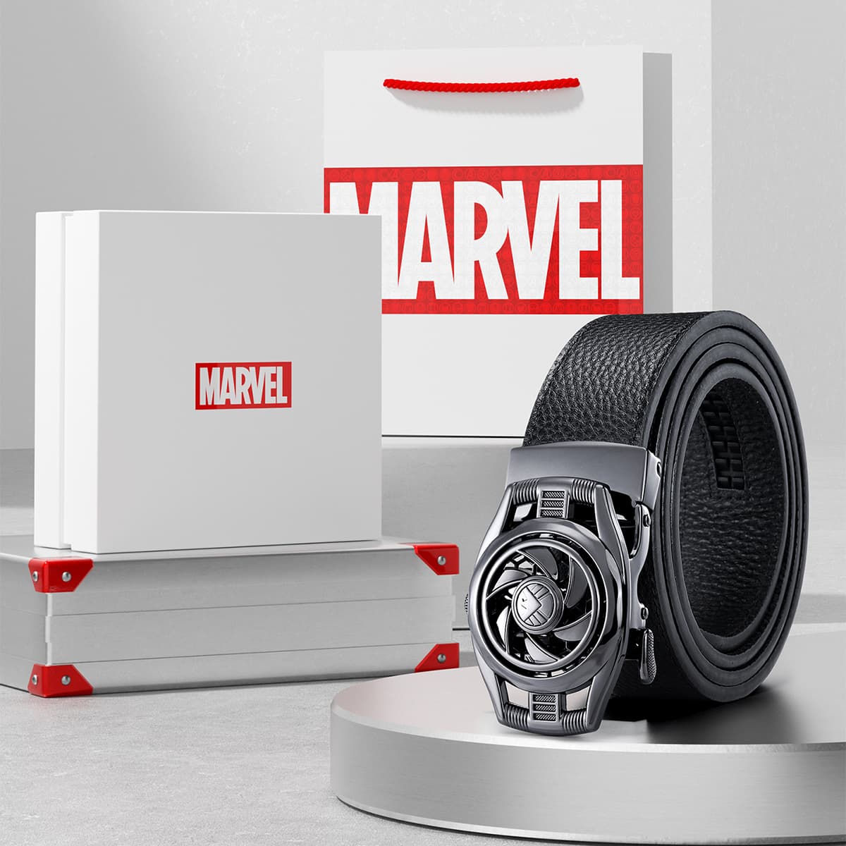 Ремень Disney The Avengers Collection Ремни из коровьей кожи Мужской Черный 3,5 см - изображение 2