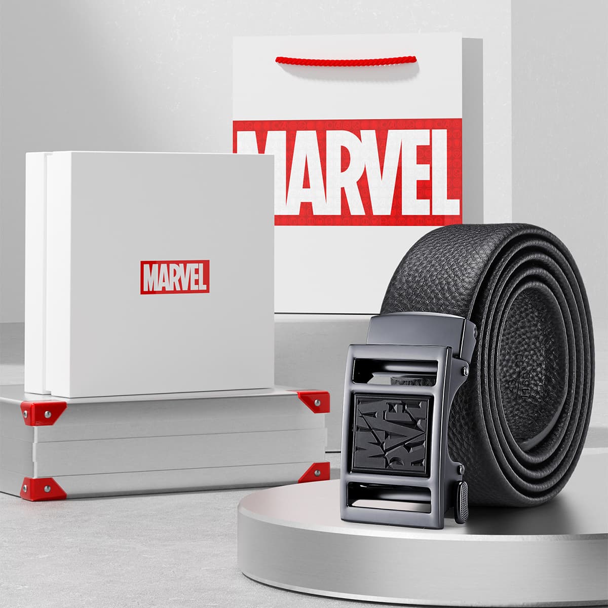 Ремень Disney Marvel Коровья кожа Ремни Мужской Черный 3,5см - изображение 2