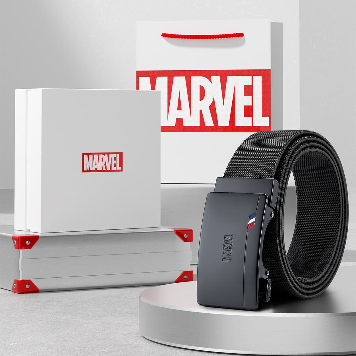 Ремень Disney Marvel Информация согласно официальному сайту Кожаные ремни Мужской Черный 3,4CM - изображение 4