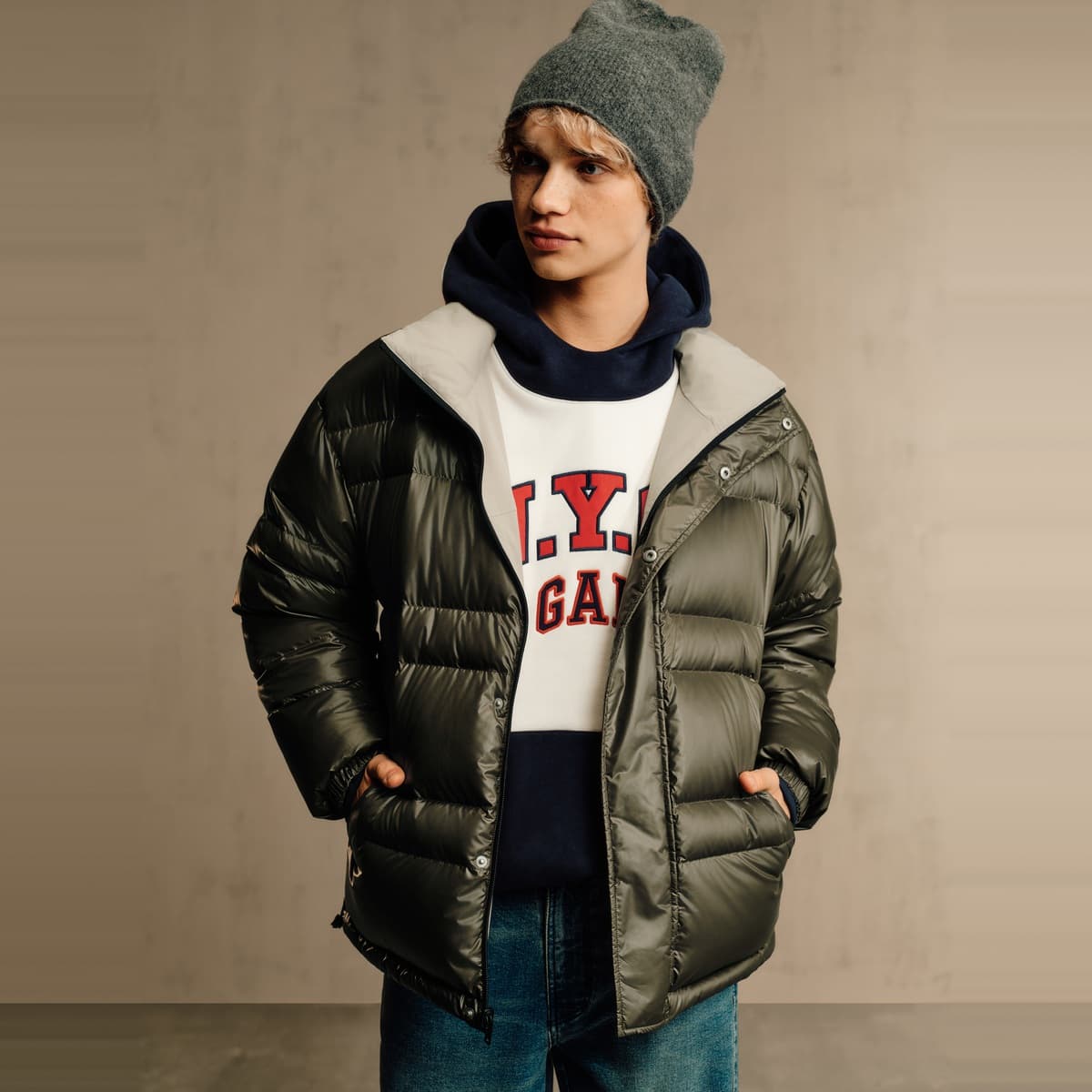 Зимняя куртка GAP Осенний Зимний Пуховик Мужской - изображение 10