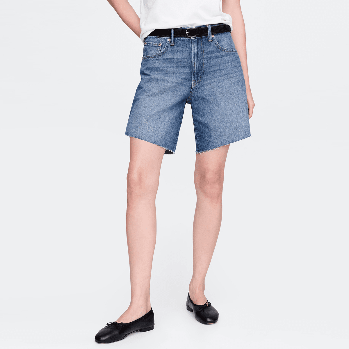 GAP Средняя стирка Женские Джинсовые шорты - изображение 3