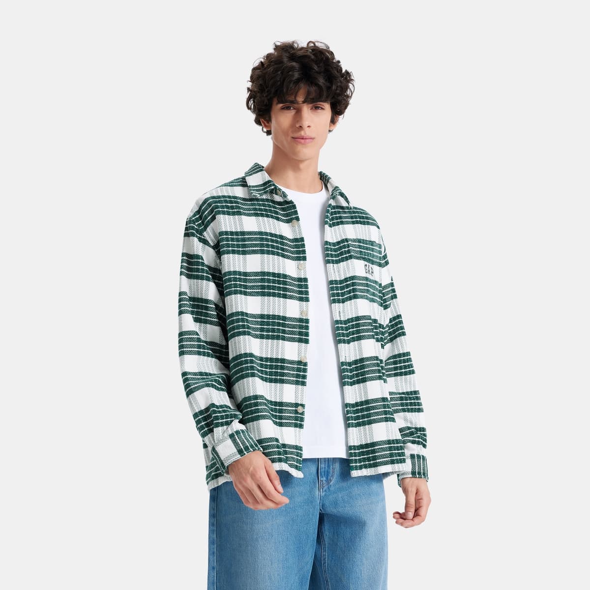 Рубашка GAP co-brand Зеленые Мужские Рубашки - изображение 4
