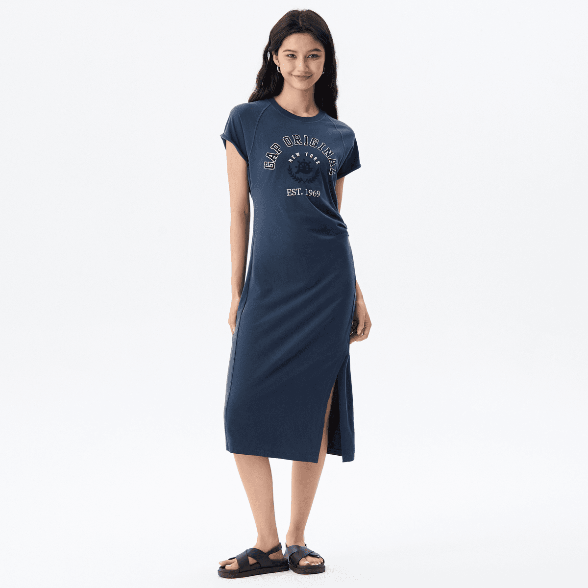 Платье GAP Короткий Sleeved Платье Женские - изображение 10