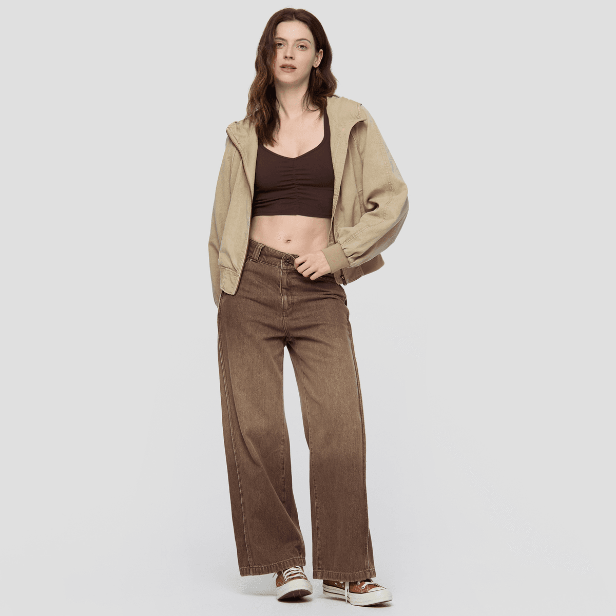 GAP совместное брендирование Хаки Женское пальто - изображение 5