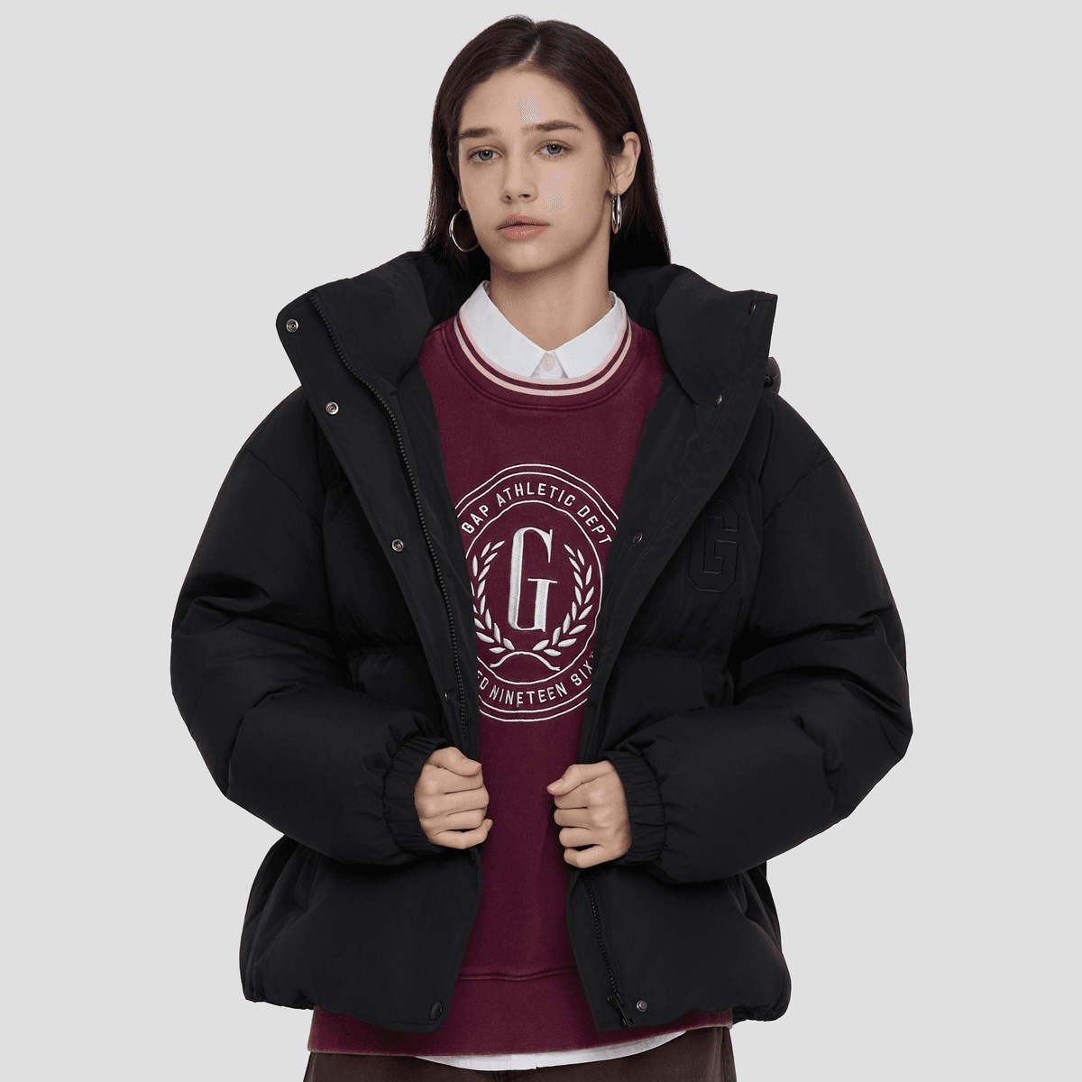 GAP Кремовые Пуховые Куртки и Пальто Женские - изображение 2