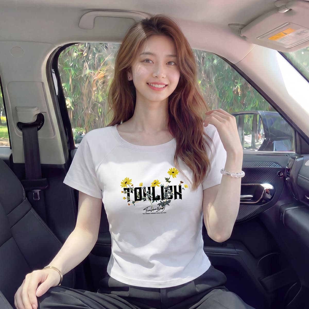 Футболка Tonlion Женские T-рубашки - изображение 4