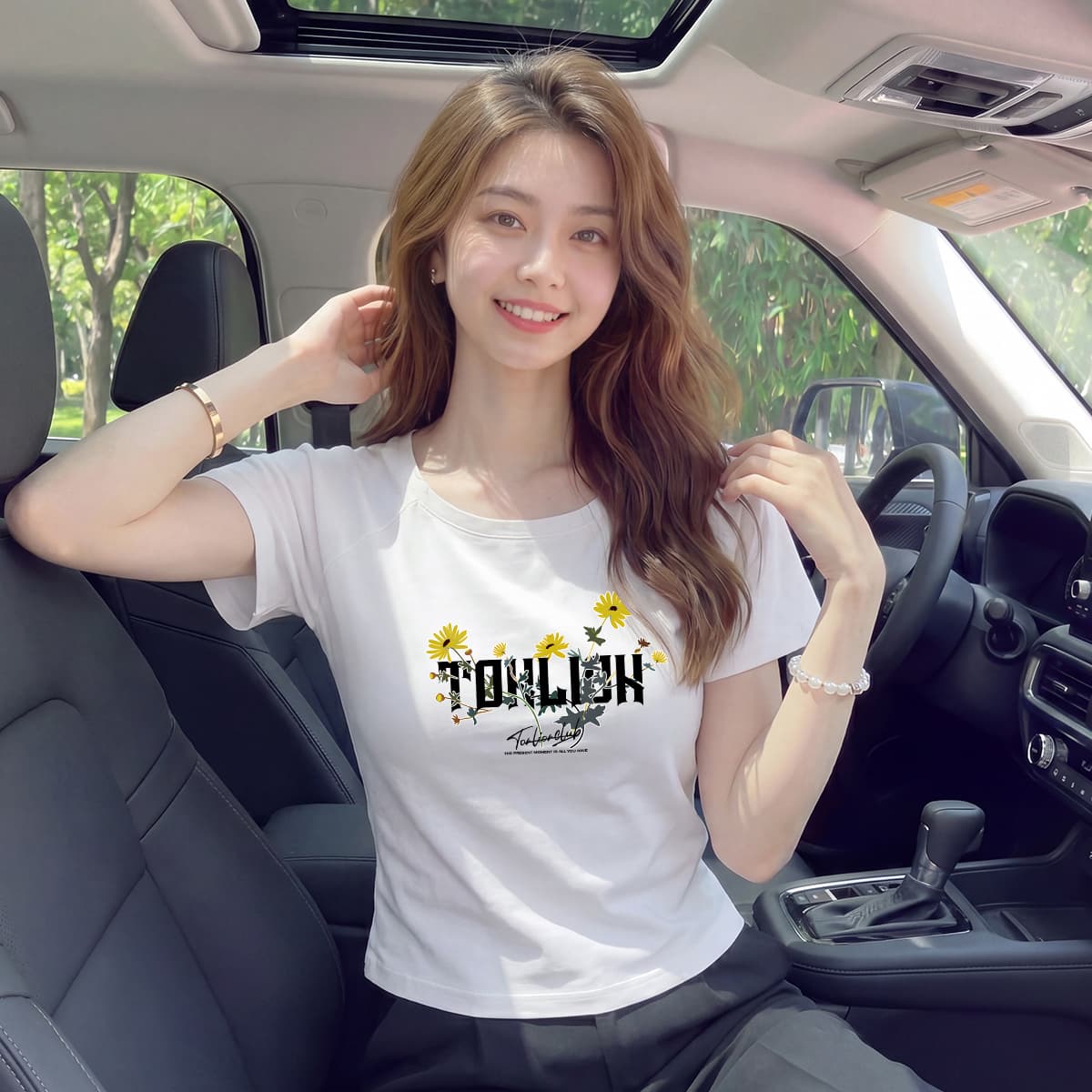 Футболка Tonlion Женские T-рубашки - изображение 5