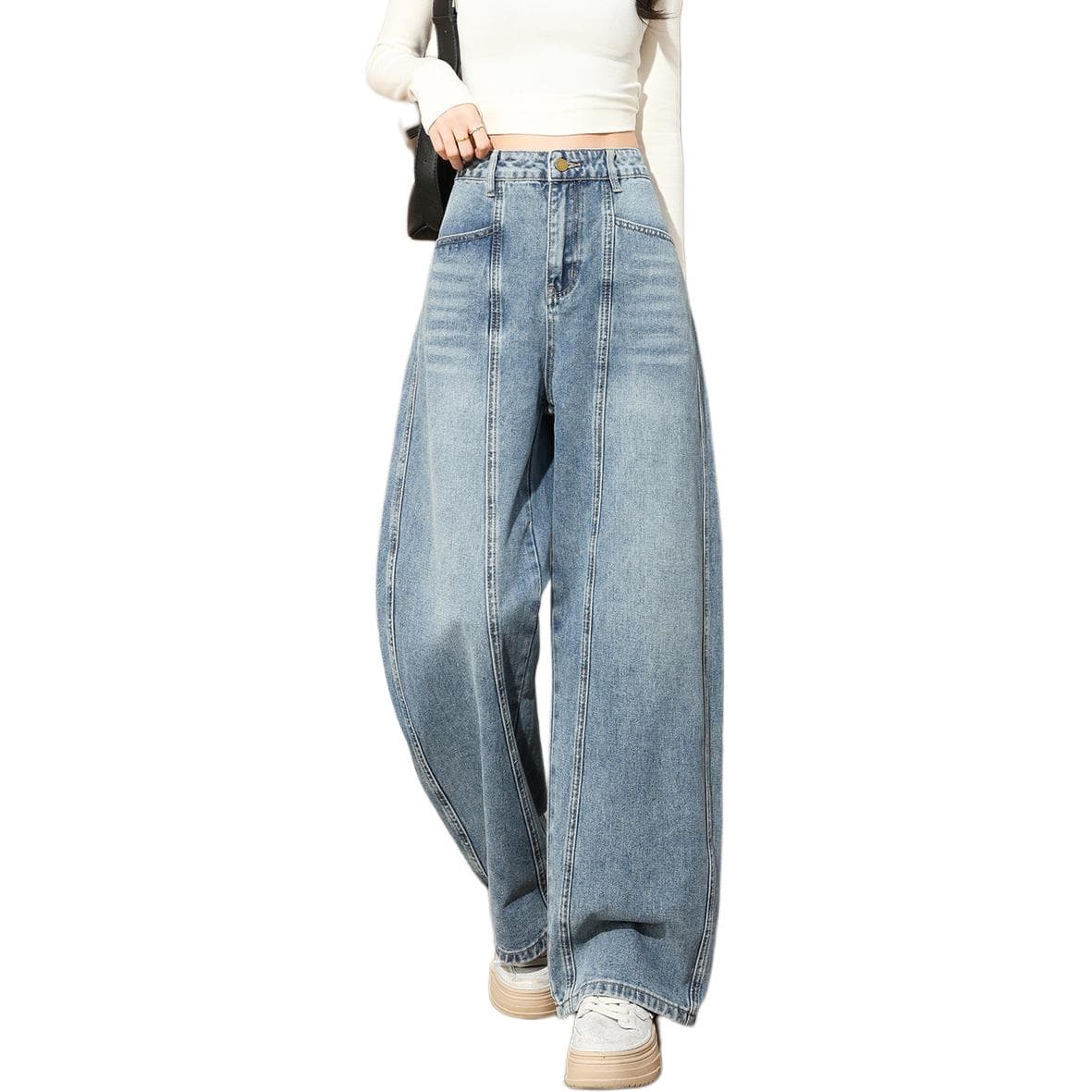 Джинсы Tonlion Medium Blue Women's Jeans Тонлион Средне-синие Женские Джинсы - изображение 2