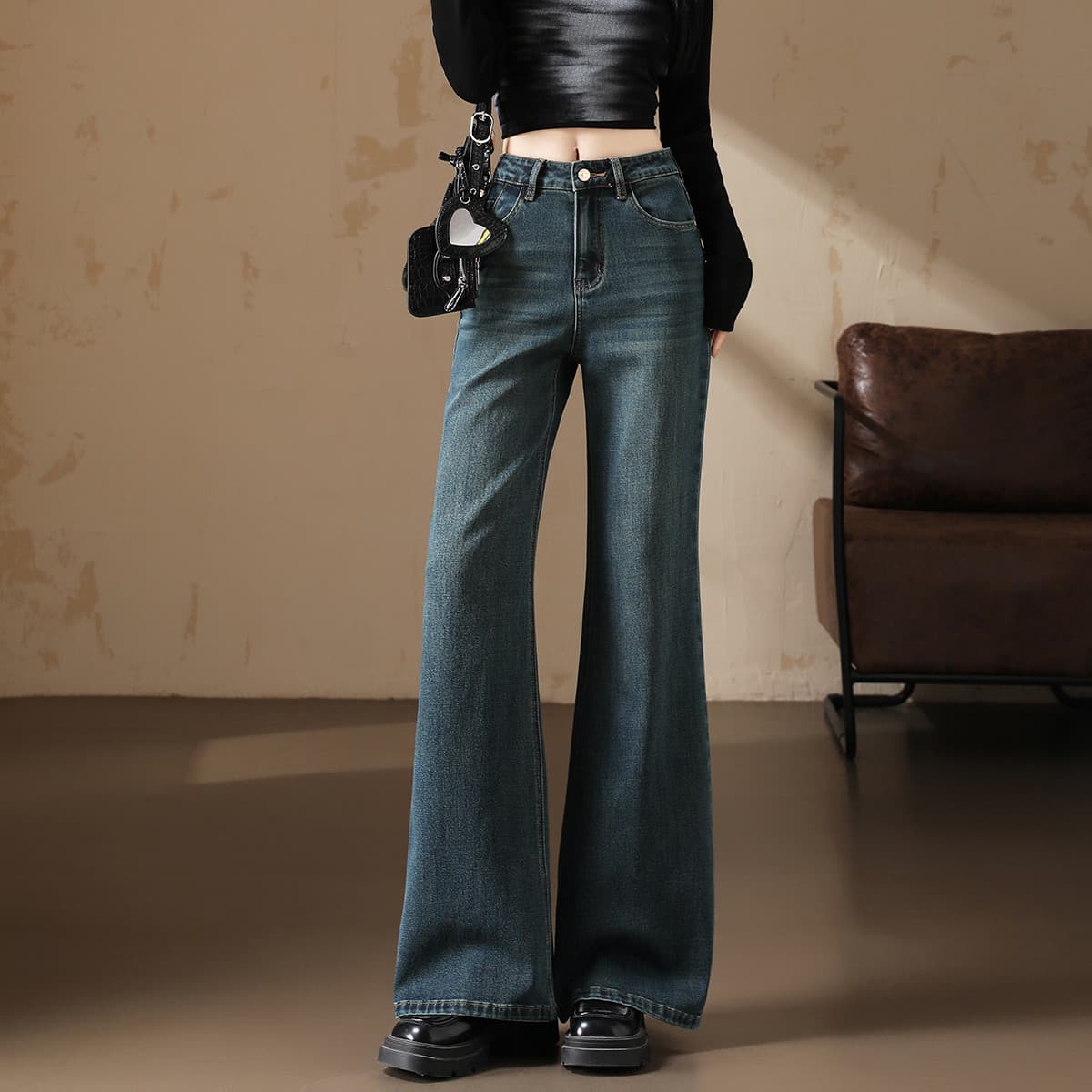 Джинсы Tonlion Blue Women's Jeans Тонлион Синий Женские Джинсы - изображение 5