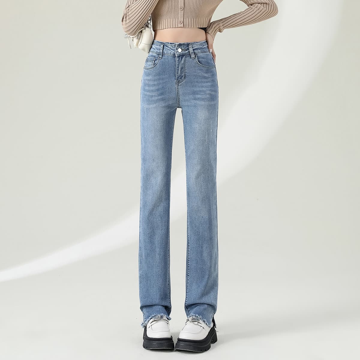 Джинсы Tonlion Medium Blue Women's Jeans Тонлион Средне-синие Женские Джинсы - изображение 3