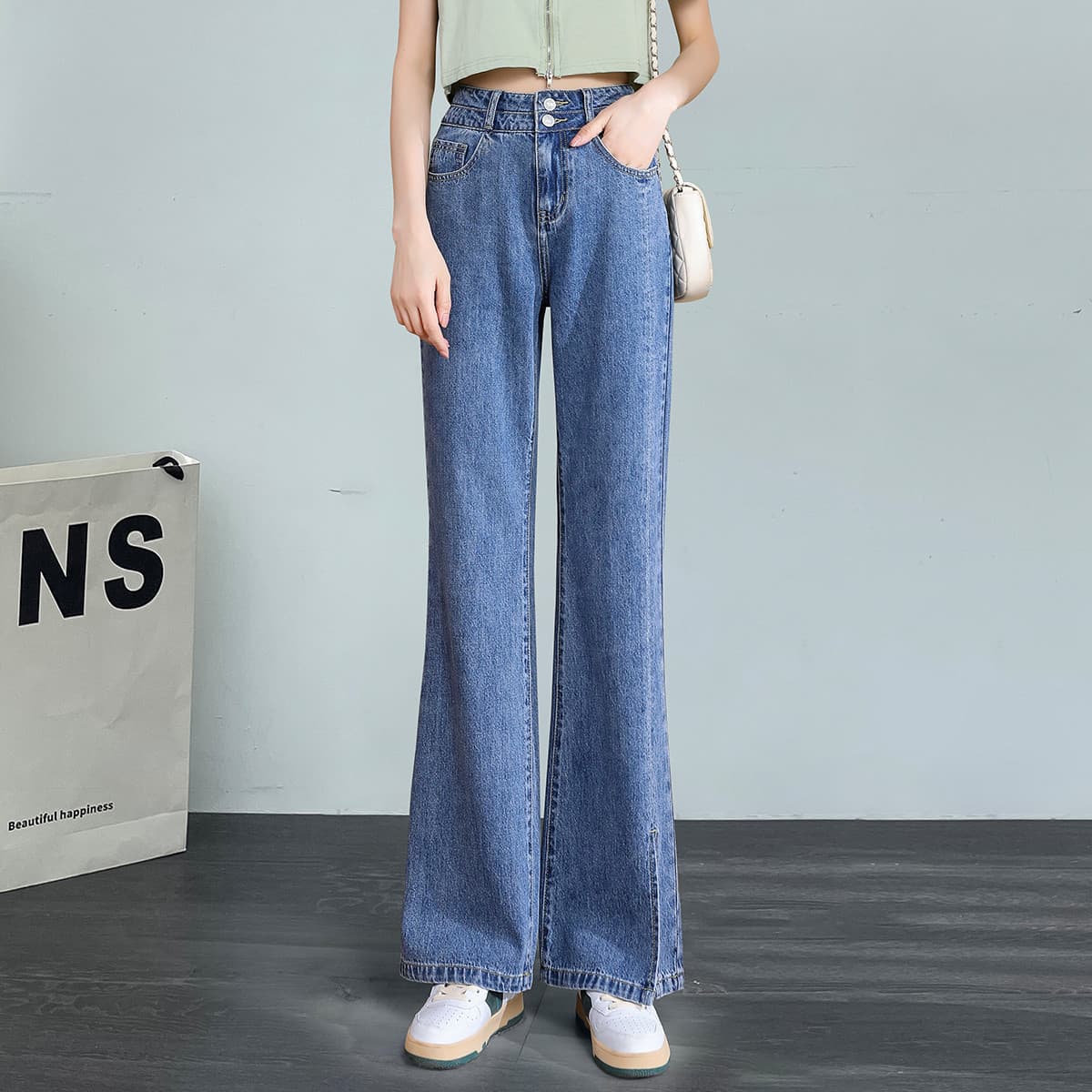Джинсы Tonlion Medium Blue Women's Jeans Тонлион Средне-синие Женские Джинсы - изображение 2