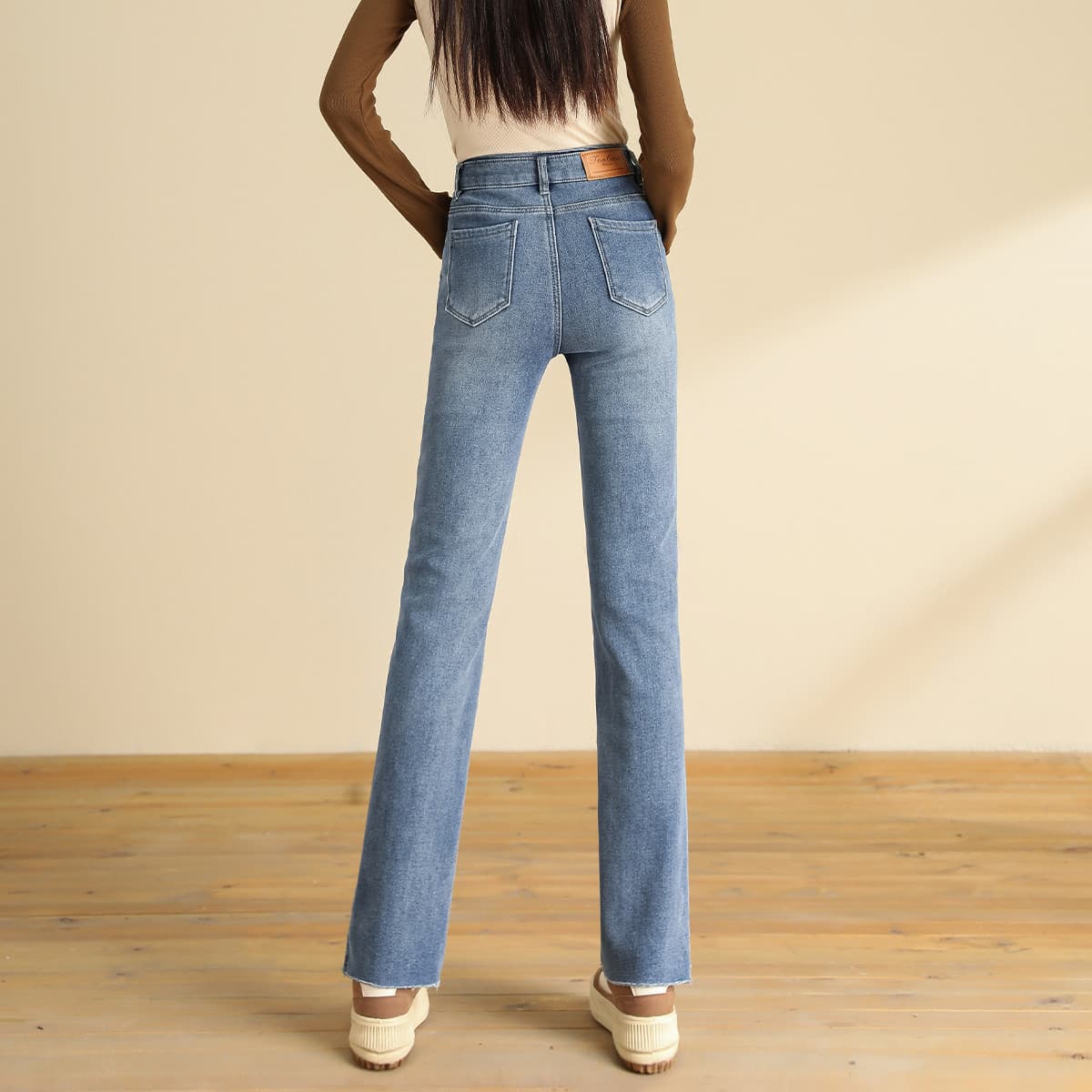 Джинсы Tonlion Medium Blue Women's Jeans Тонлион Средне-синие Женские Джинсы - изображение 4