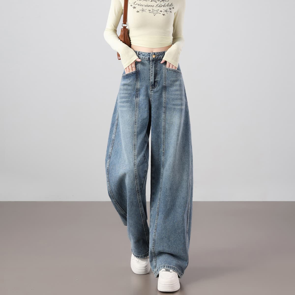 Джинсы Tonlion Medium Blue Women's Jeans Тонлион Средне-синие Женские Джинсы - изображение 3