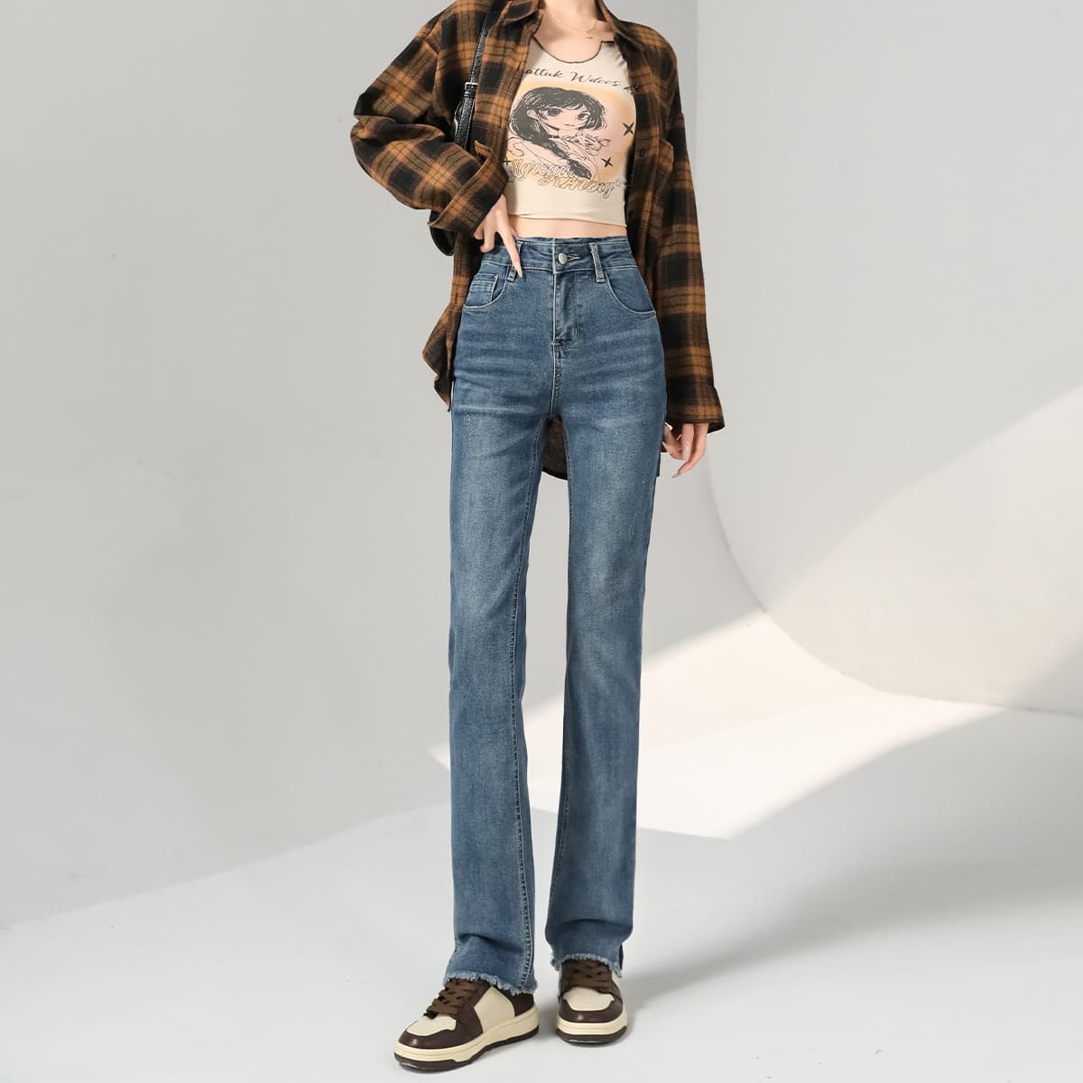 Джинсы Tonlion Medium Blue Women's Jeans Тонлион Средне-синие Женские Джинсы - изображение 2
