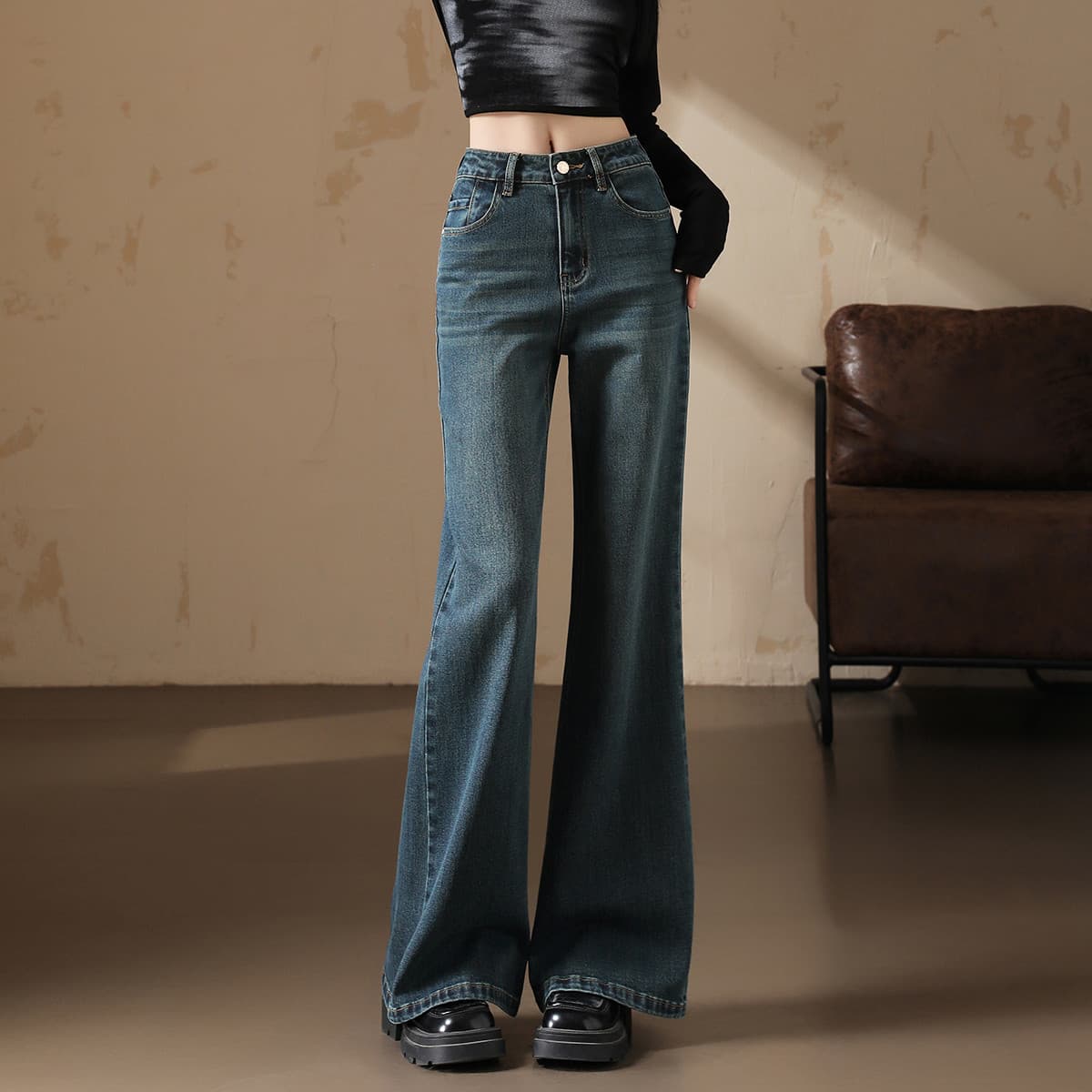 Джинсы Tonlion Blue Women's Jeans Тонлион Синий Женские Джинсы - изображение 4