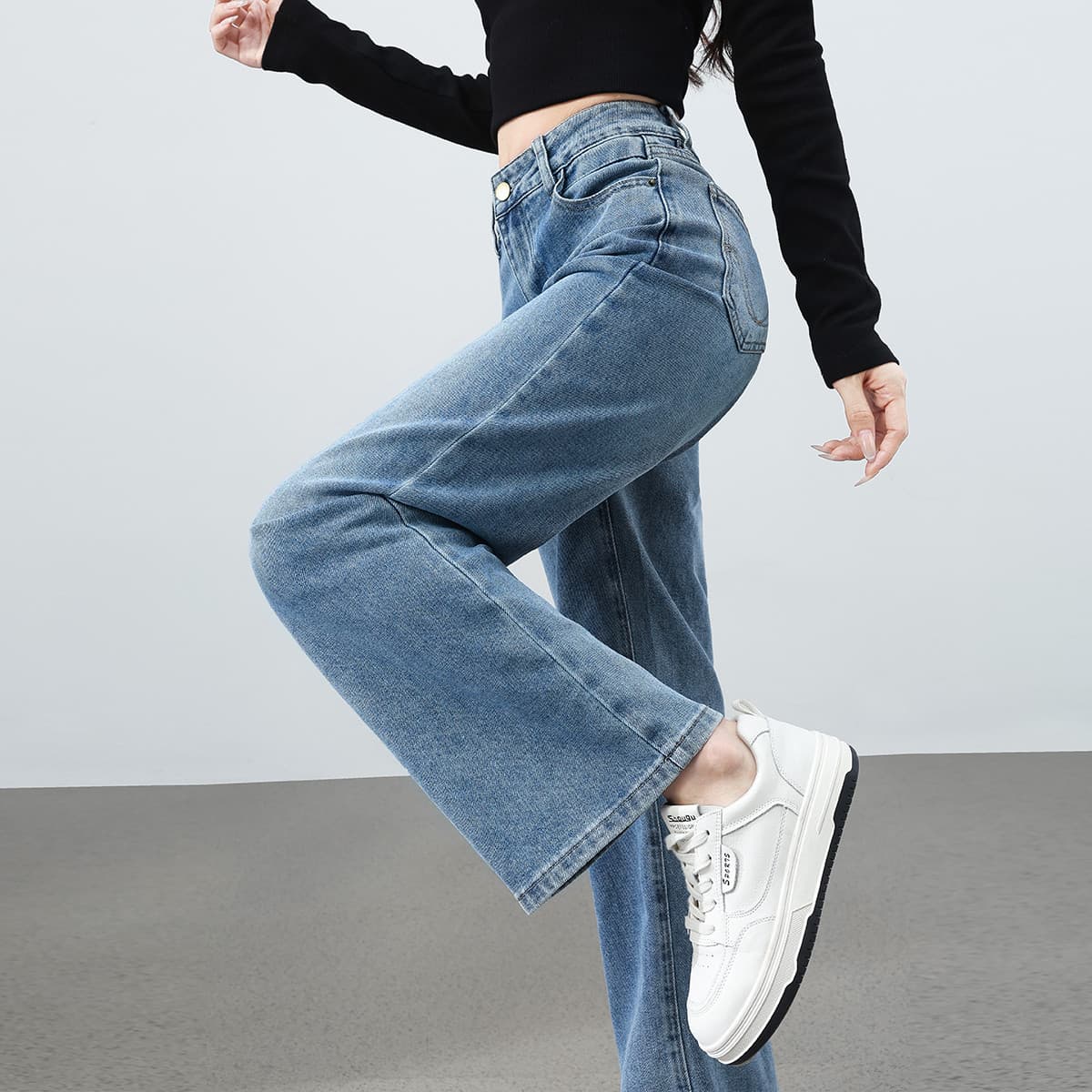 Джинсы Tonlion Medium Blue Women's Jeans Тонлион Средне-синие Женские Джинсы - изображение 3
