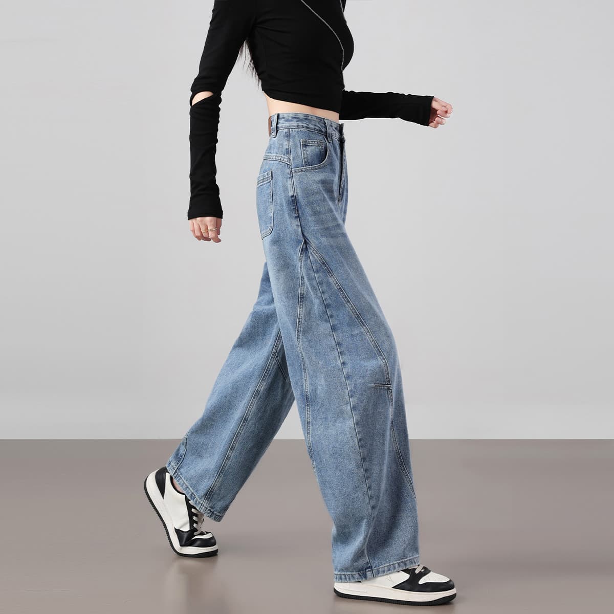 Джинсы Tonlion Medium Blue Women's Jeans Тонлион Средне-синие Женские Джинсы - изображение 6