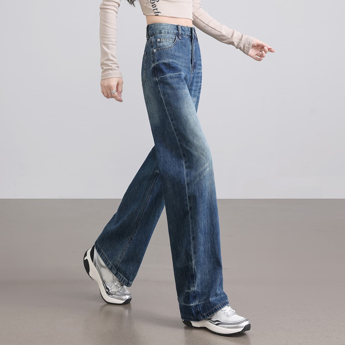 Джинсы Tonlion Medium Blue Women's Jeans Тонлион Средне-синие Женские Джинсы - изображение 3