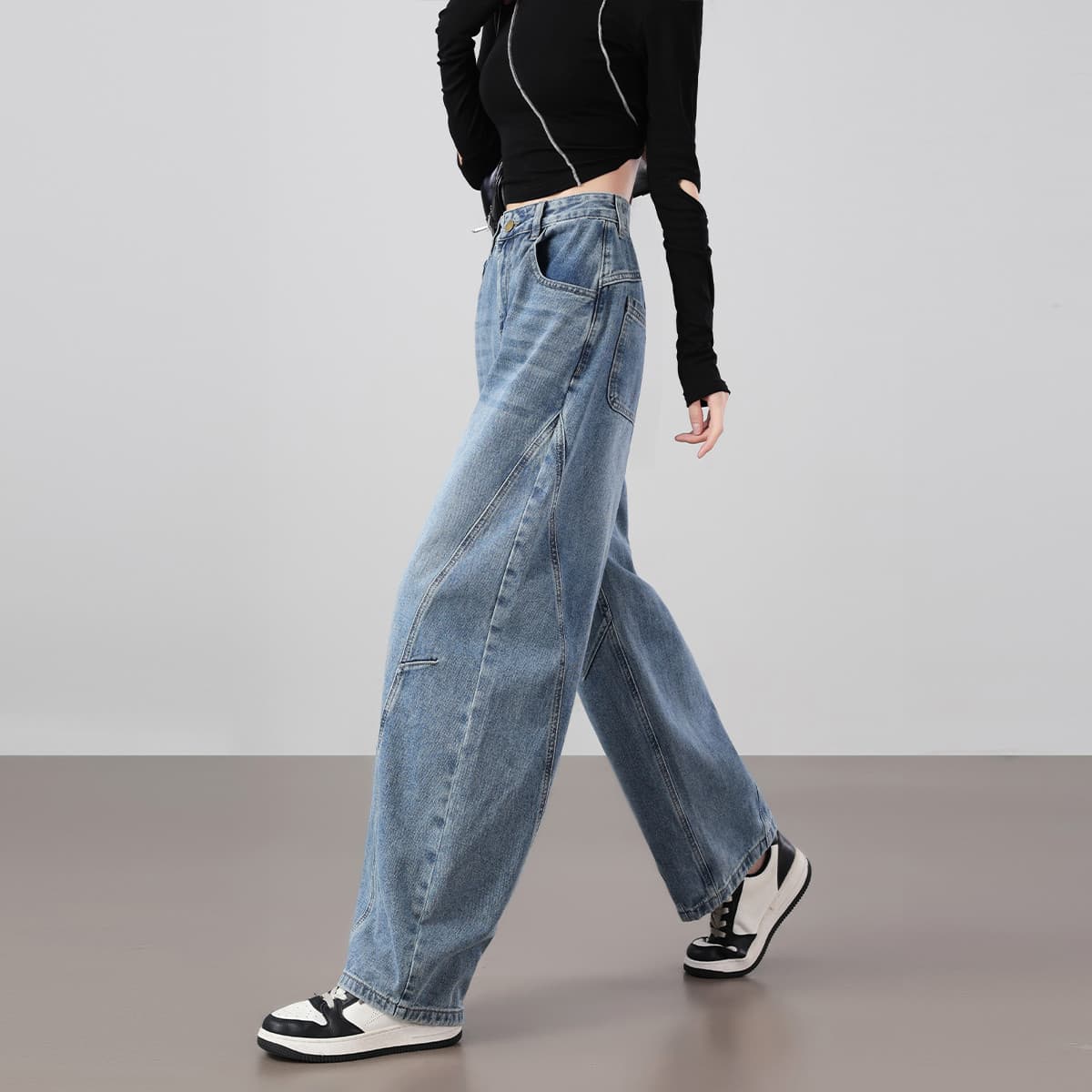 Джинсы Tonlion Medium Blue Women's Jeans Тонлион Средне-синие Женские Джинсы - изображение 3