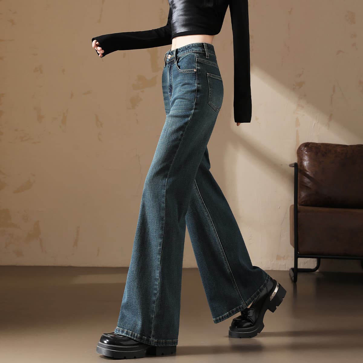 Джинсы Tonlion Blue Women's Jeans Тонлион Синий Женские Джинсы - изображение 2