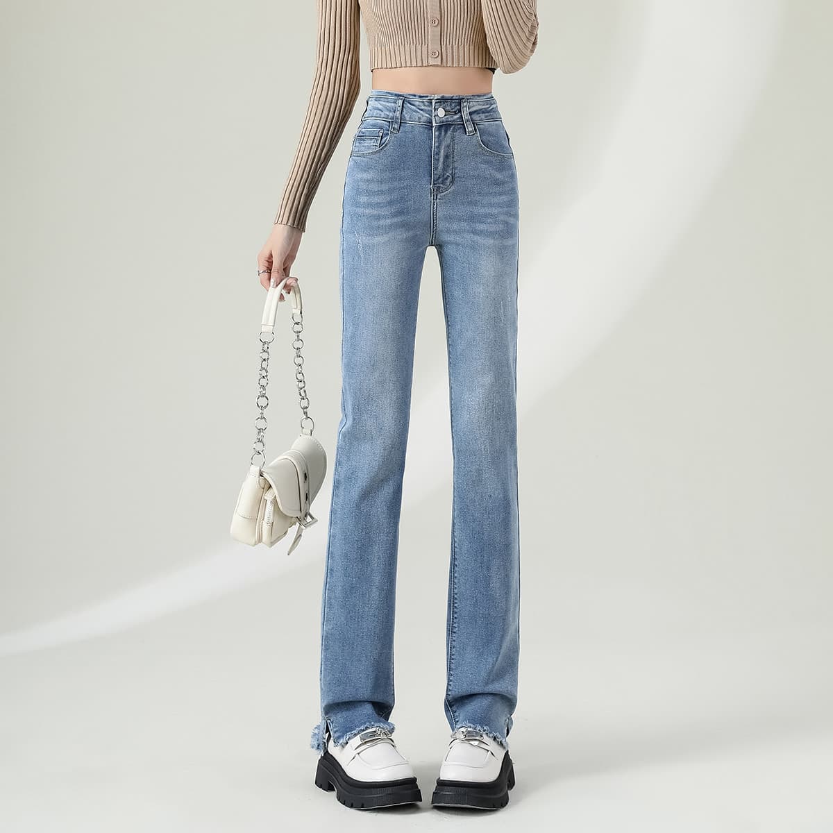 Джинсы Tonlion Medium Blue Women's Jeans Тонлион Средне-синие Женские Джинсы - изображение 2