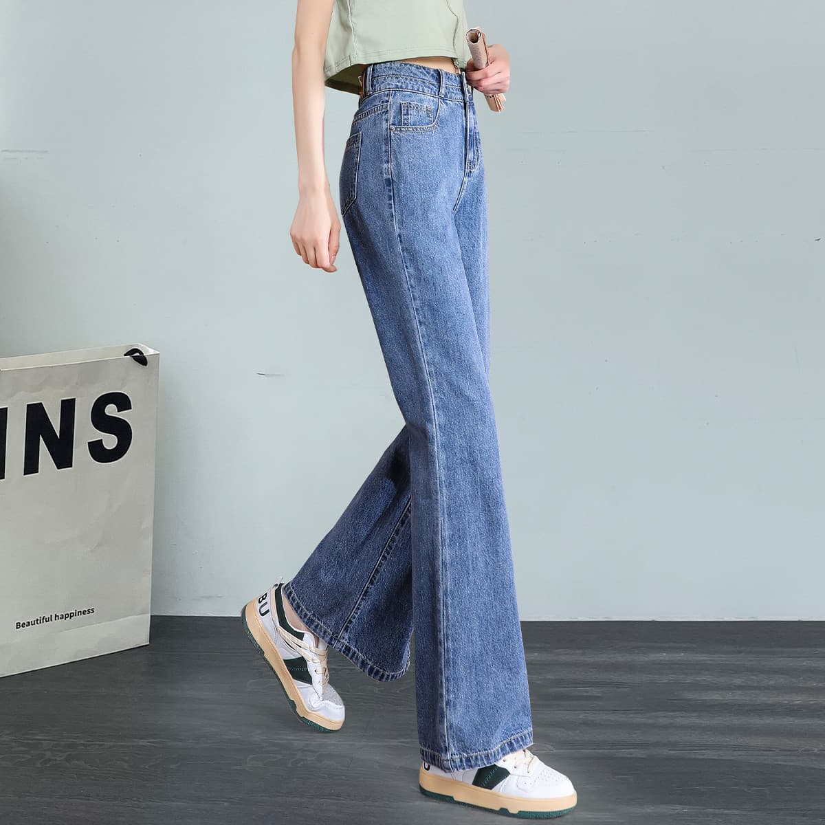 Джинсы Tonlion Medium Blue Women's Jeans Тонлион Средне-синие Женские Джинсы - изображение 3