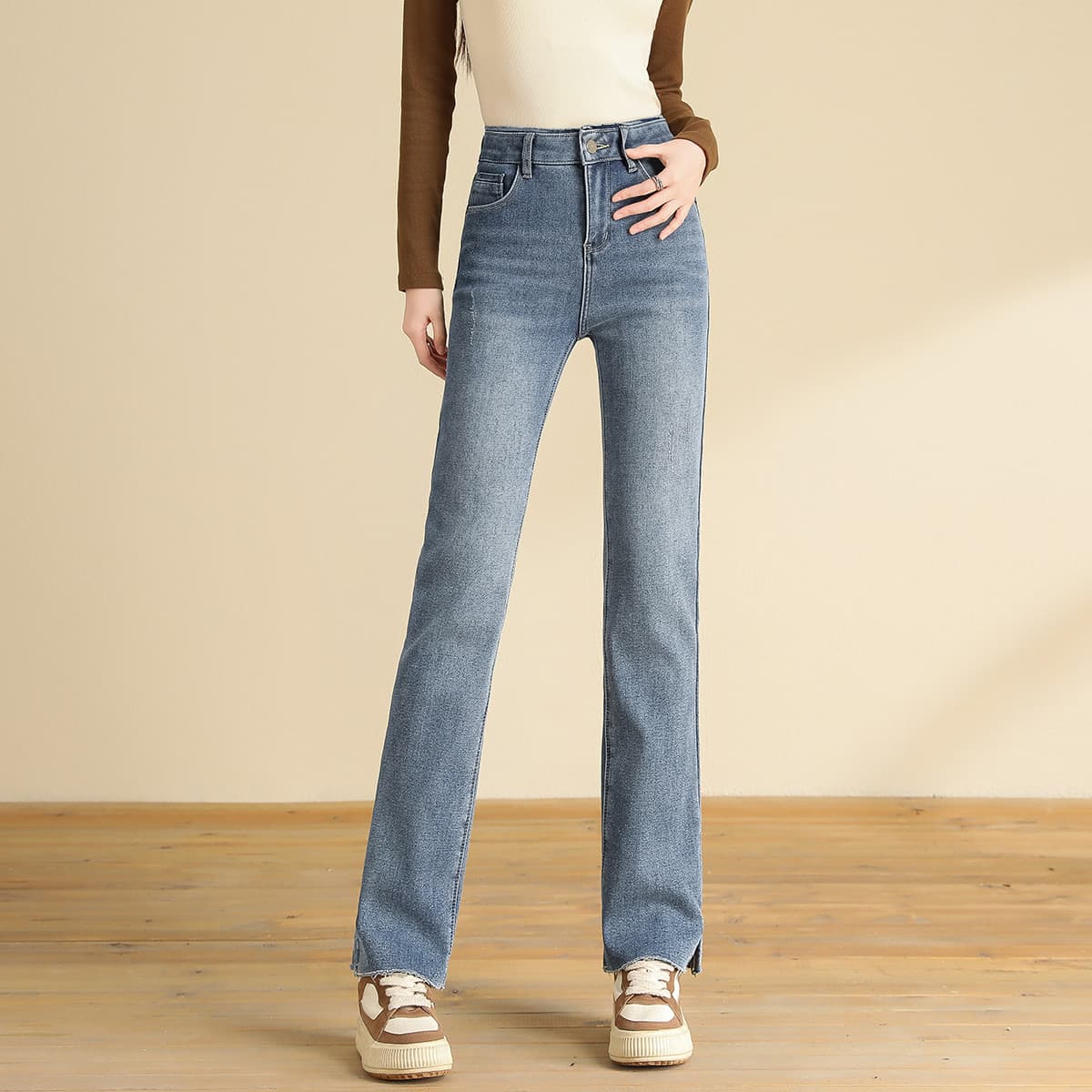 Джинсы Tonlion Medium Blue Women's Jeans Тонлион Средне-синие Женские Джинсы - изображение 2