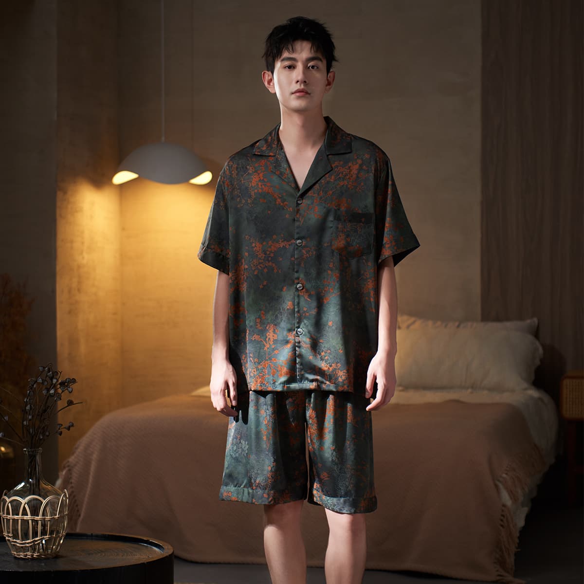 Пижама Jeep DA 123 Double Short Dark Green Men's Pajama Sets Джип DA 123 Двойной Короткий Темно-Зеленый Мужской Комплект Пижам - изображение 4