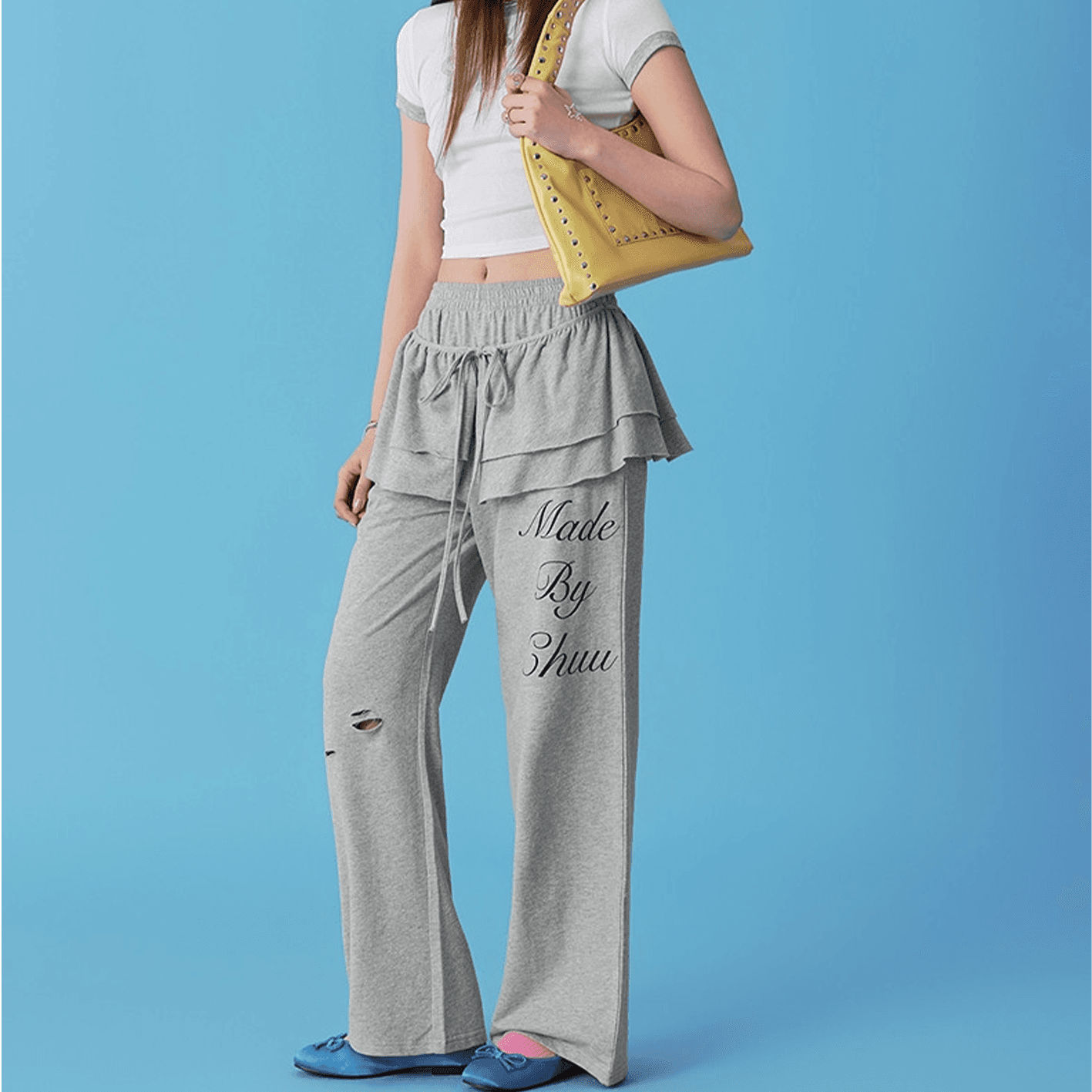 Штаны CHUU Light Photinia Gray Women's Casual Pants CHUU Светло-Фотиния Серый Женские Повседневные Брюки - изображение 5