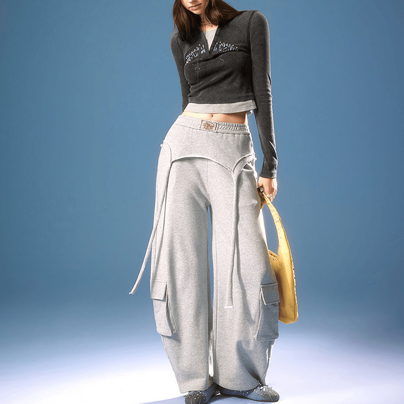 Штаны CHUU Light Photinia Gray Women's Casual Pants CHUU Светло-Фотиния Серый Женские Повседневные Брюки - изображение 3