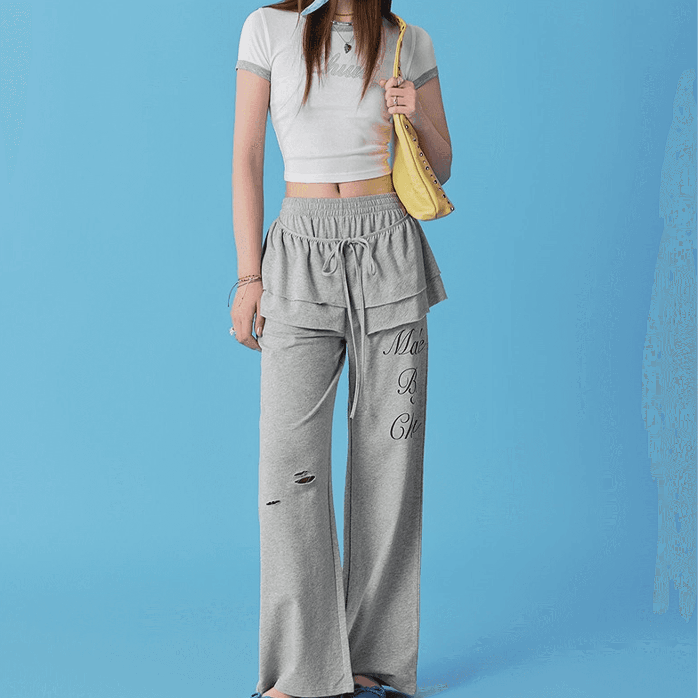 Штаны CHUU Light Photinia Gray Women's Casual Pants CHUU Светло-Фотиния Серый Женские Повседневные Брюки - изображение 3