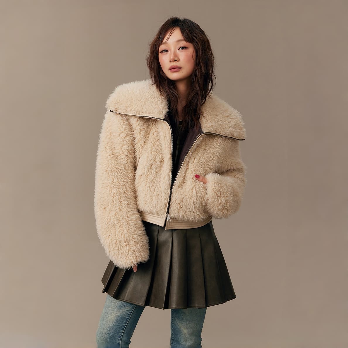 CHUU Абрикос Женское Короткое Пальто - изображение 6