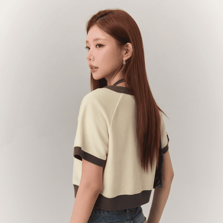 CHUU Cropped Jacket Women's White Apricot CHUU Укороченная Куртка Женская Белая Абрикос - изображение 5
