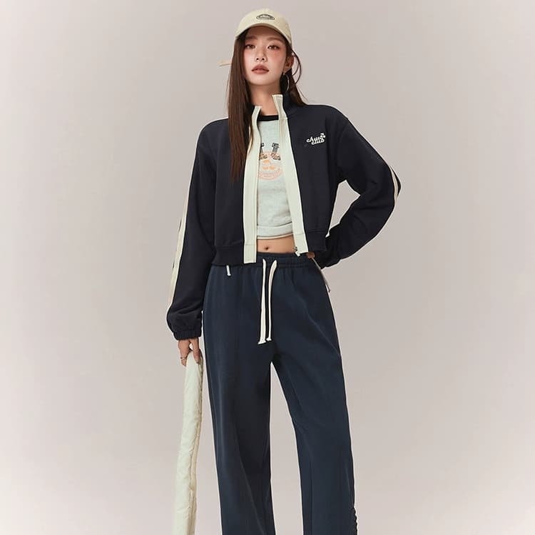 CHUU Cropped Jacket Женская Темно-синий - изображение 4
