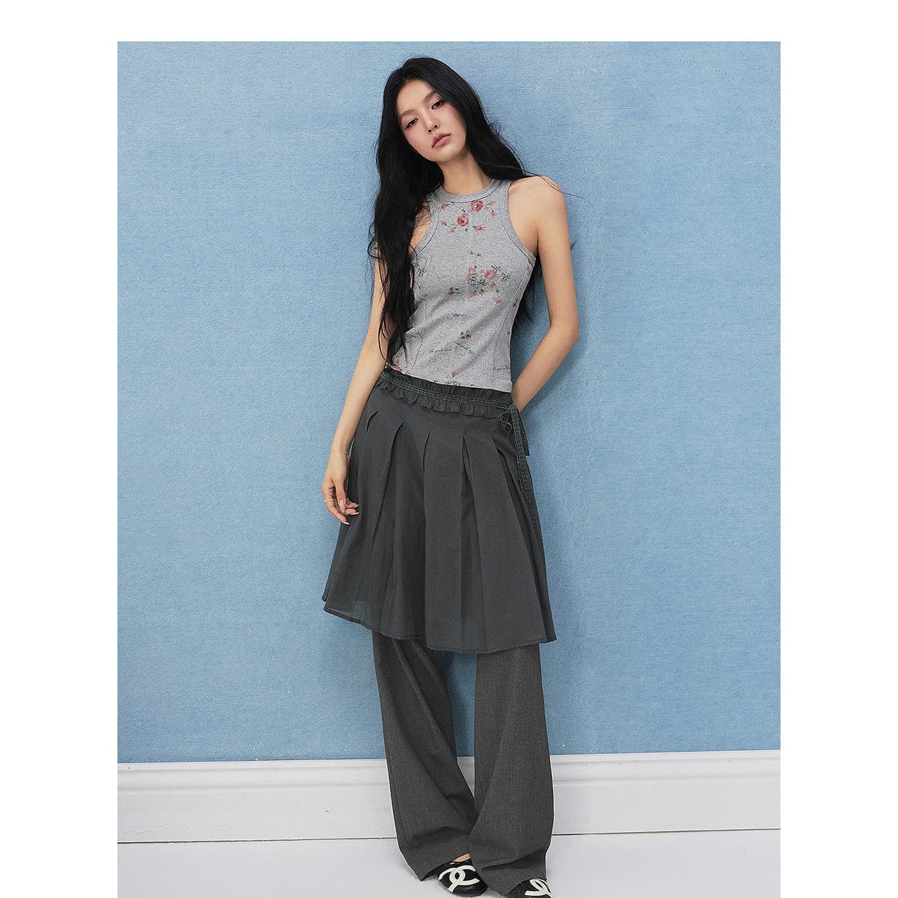 Штаны CHUU Угольно-серый Женские Повседневные брюки - изображение 6
