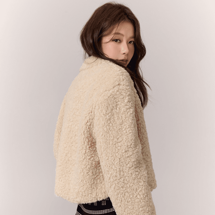CHUU Cropped Jacket Женская Бежевая - изображение 4