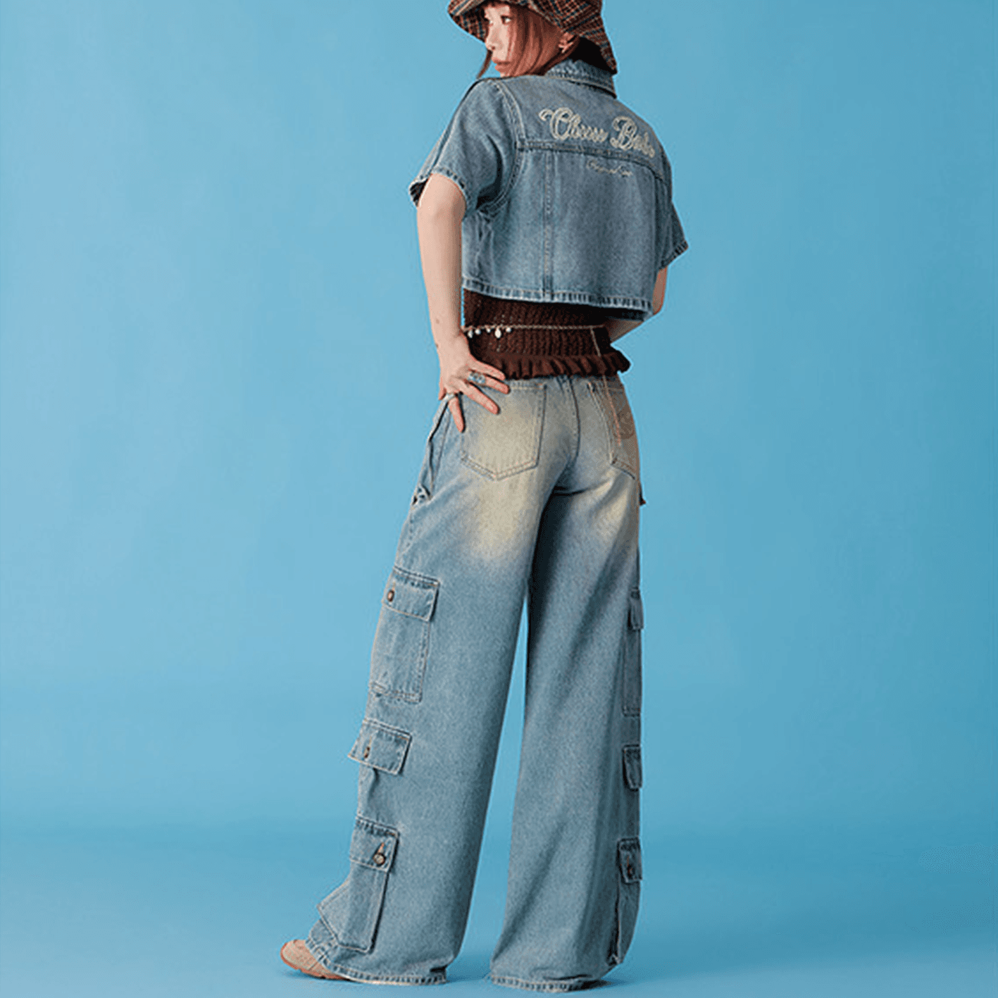 Джинсы CHUU Medium Denim Blue Women's Jeans CHUU Средний деним синий женский джинсы - изображение 3