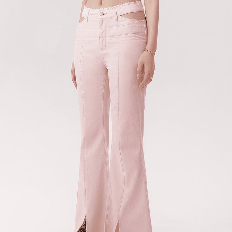 Штаны CHUU Light Pink Women's Casual Pants CHUU Светло-розовые женские повседневные штаны - изображение 4